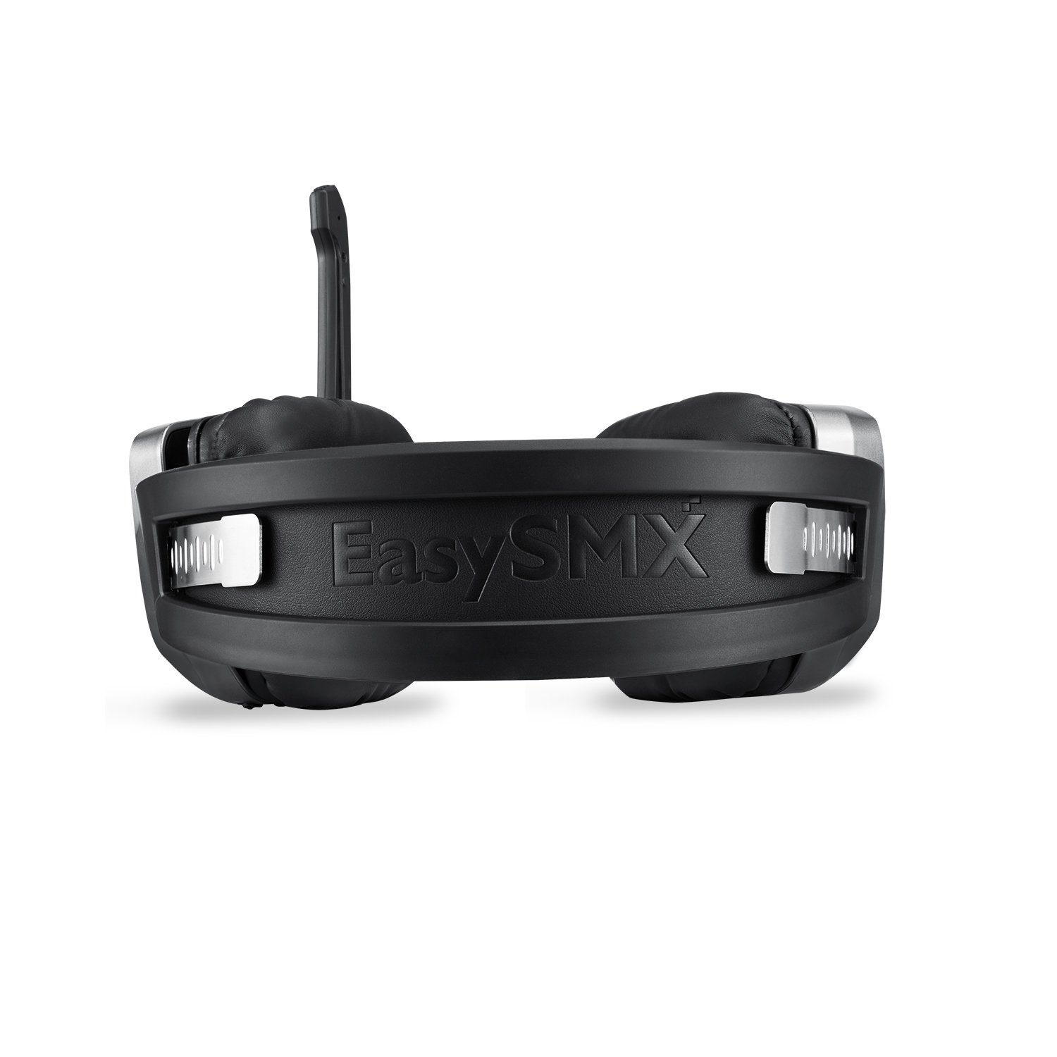 EasySMX PS4 Gaming Headset Professional Wired Over-ear Gaming Headset with Bass Vibration Control Hidden Mic USB Stereo Sound Card Plug and Play Driver-free for PC/PS4 (Grey)