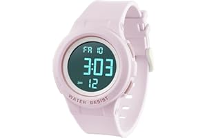 ITOOZYNN Digital Light Up Watch for Boy and Girl,Kids Watch Ages 7-16,Waterproof 5 ATM, School,Outdoor,Sports Children Watch
