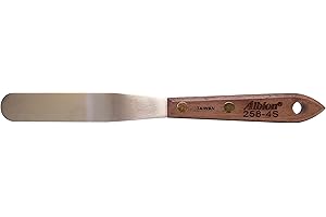 Albion Engineering Company 258-4S Classic Spatula, Stainless Steel, Hardwood Handle, 3/4" Wide Tip x 4" Long Blade