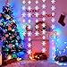 BBTO Pack 3D Snowflake Hanging Decorations for Christmas Party Holiday New Year Decoration White, 9.84 Feet Each, Total 29.52 Feet