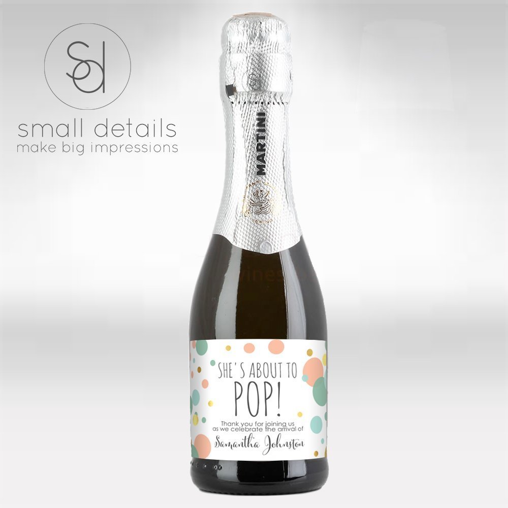 mini bottles of champagne baby shower