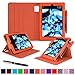 rooCASE Kindle Fire HD 7 2014 Case, Dual View 2014 Fire HD 7 Folio Case with Sleep/Wake Smart Cover with Multi-Viewing Stand for Amazon Kindle Fire HD 72014, Orange