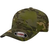 Flexfit Wooly Combed 6-Panel Structured Baseball Cap | Stretch Fitted | Wooly Combed, Mid-Profile Crown, Hard Buckram Front, Permacurv Visor, Bulk Packs Available