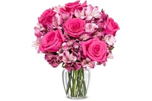 From You Flowers - Ma Chre Rose with Glass Vase | Fresh Flower Bouquets for Birthday, Anniversary, Get Well or Celebration