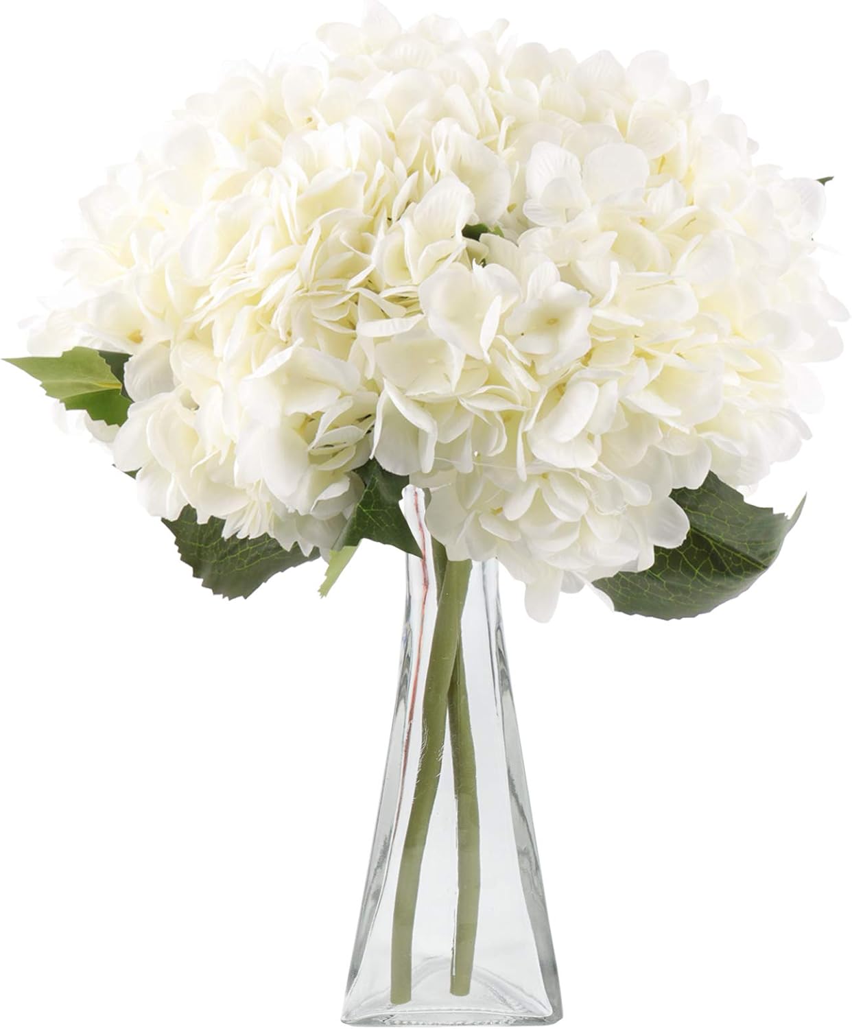 DEEMEI Artificial Flowers Hydrangea Silk Flowers 5PCS Large