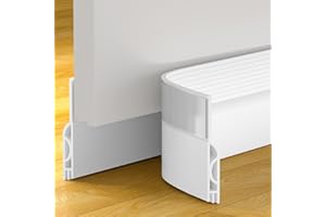 OXRQ Door Draft Stopper, Door Sweep for Bottom of Door, Weather Stripping Door Seal, Under Door Gap Filler, Under Door Draft Blocker Soundproof/Insulator, Door stoppers (White, 39‘’)