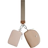 KeyChain Wallet Wristlet Wallets For Women Mini Zip Dual Pouch Wristlet