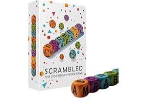 Beautyfeb Scrambled Dice Word Game, Dice Word Game Brain Exercise Game, Travel-Friendly Board Games Set, for 1-5 Players
