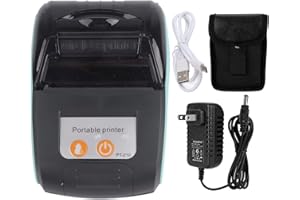 BEWINNER 58mm Mini Thermal Receipt Printer, Support Bluetooth 4.0, Android, and USB Direct Thermal Printer for ESC/POS/Receipt Ticket Printer Professional(Blue)