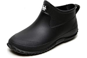 GBWPRBMW Mens Rain Boots, Ankle Deck Boots Waterproof for Men Anti-Slip Mud Shoes for Garden Outdoor Work Fishing Farming Gardening