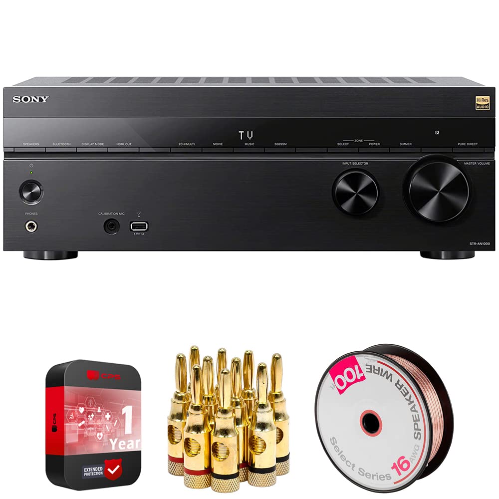 Sony STR-AN1000 Channel Home Theater 8K A/V Receiver Bundle