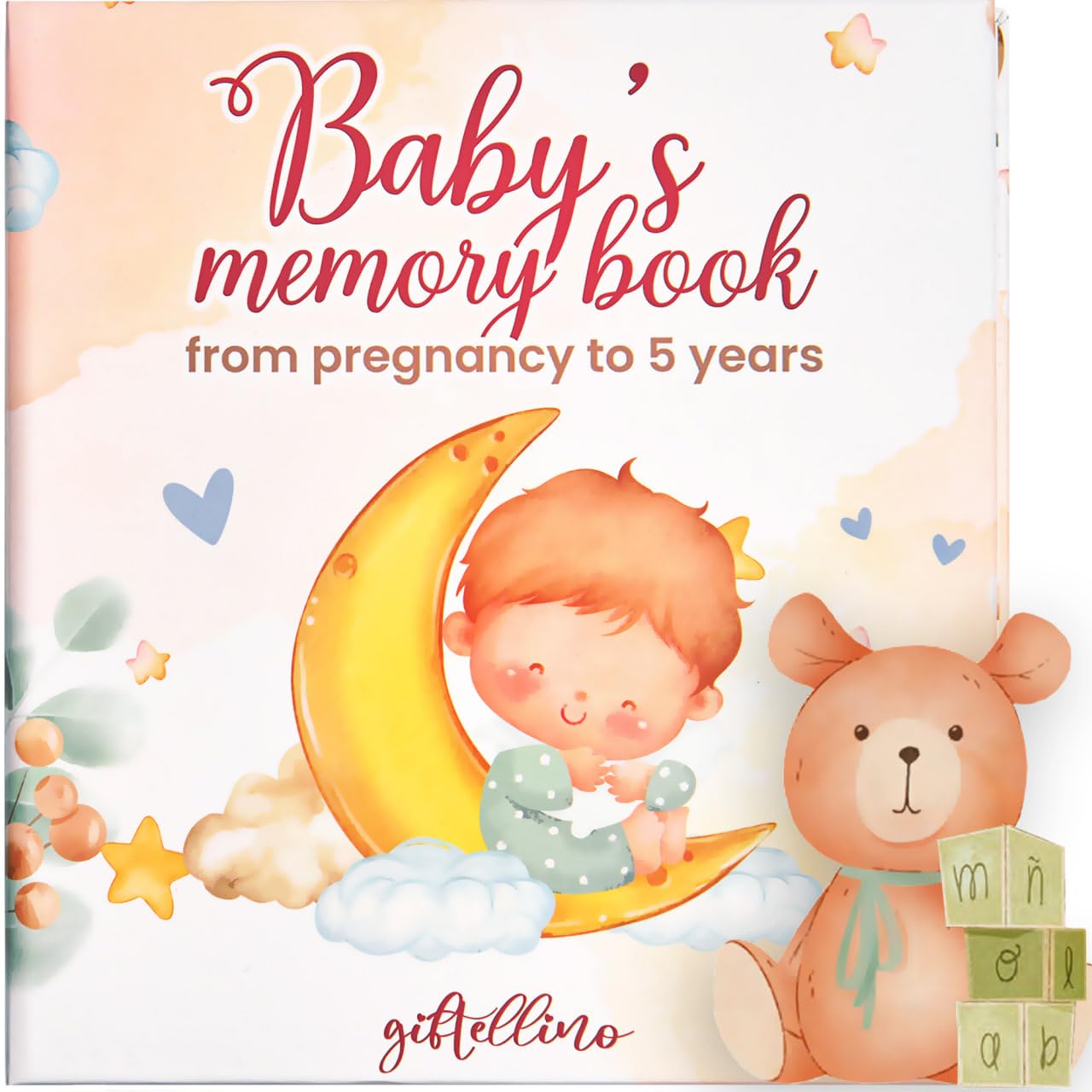 Baby Journal - Memory Book for Baby’s First Year - Gender Neutral Baby Memory Book with Space for Photos and Personal Notes