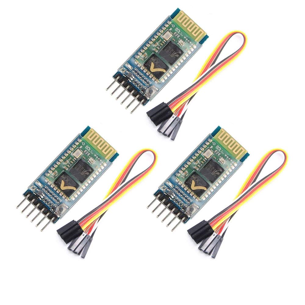 DollaTek 3Pcs Wireless Bluetooth Transceiver Modul Slave and Master with 6 set cable for Arduino