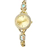 Lancardo Elegant Womens Bracelet Watch: Luxury Bling Rhinestone Stylish Quartz Roman Numerals Stainless Steel Dressy Wristwatch for Lady