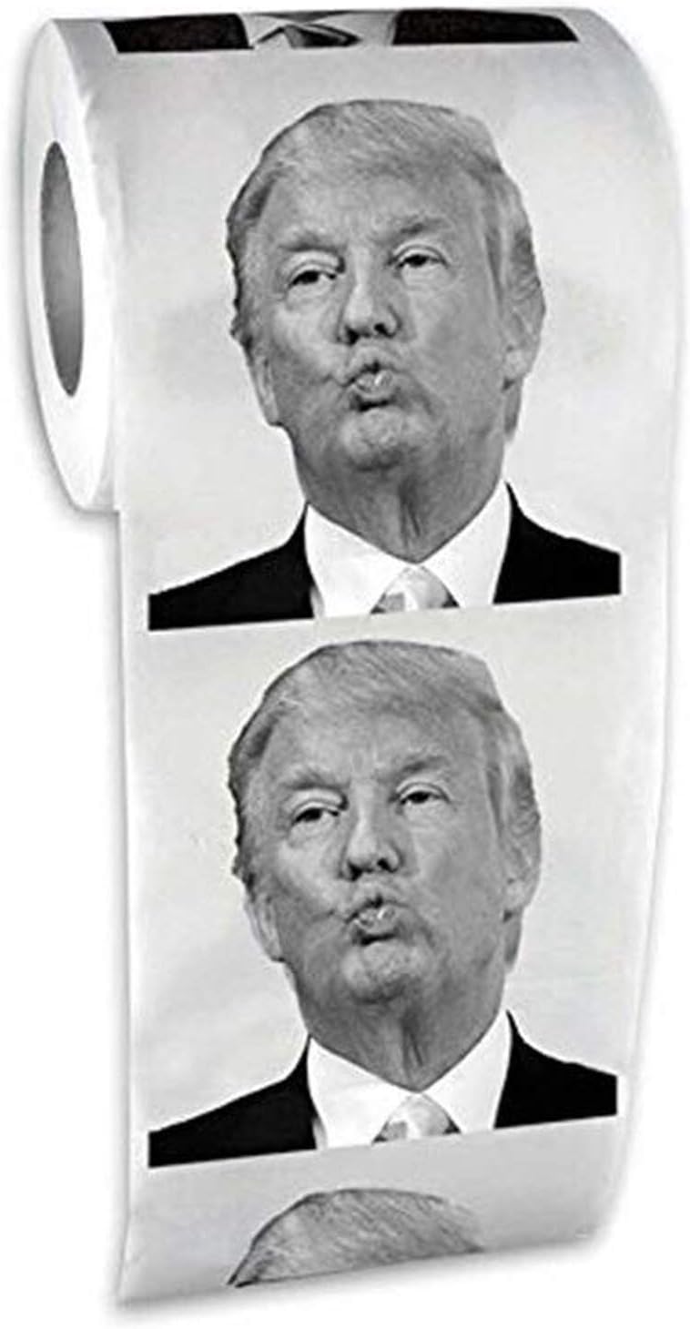 Stonecock 4 Rolls Donald Trump Toilet Paper - 250 Sheets per Roll - Kiss