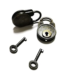 Mini Antique Brass Padlock and Key Escape Room