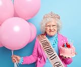 Leixi Birthday Queen Sash & Rhinestone Tiara Set Rose Gold view 5