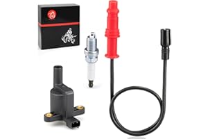 MOTO1988 Ignition coil w/Wire Cap & Spark plug for Polaris Ranger 500 Crew 4x4 2008-2013