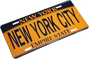 New York City - New York License Plate NY Car Plate NYC Metal Empire Gold Plate NYC Plate Souvenir NY License Plates Decor Decoration