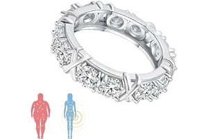 ABHAG Zircon Shaping Cross Full Moissanite Diamond Ring, Zircon Shaping Ring 925 Sterling Silver X Criss Cross Ring Threanic Triple-Spin Ring Engagement Rings Jewelry Teen Girls