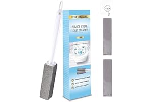 Pumice Stone for Cleaning,1 Extra Long Handle Pumice Stone Toilet Bowl Cleaner & 2 Pieces Pumice Stones, for Bath/Pool/Kitche