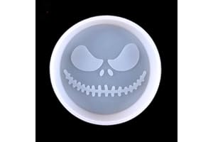 PEVOGON Halloween Car Freshie Silicone Mold Resin Casting Mold for Aroma Beads Soap Candle Clay Craft Decoration (Evil Ghost)