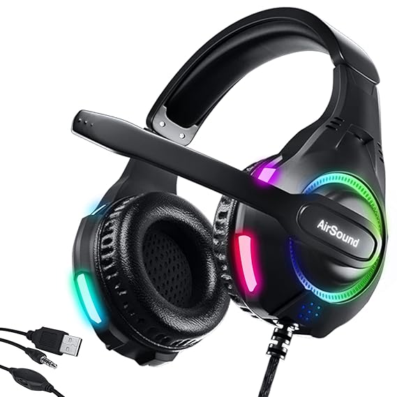 AirSound Alpha5 Stereo Gaming Headset for Noise Cancelling OverEar