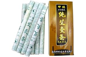 AMTOOCH Moxa Sticks Natural Mugwort Rolls Pure Handmade 3-Years Purity Wormwood for Moxibustion （10 per Box）