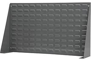 Akro-Mils 98636 Louvered Steel Panel Bench Rack for mounting Akro Bins, 36-Inch Length by 20-Inch Height by 8-Inch Width, Gre