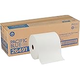 Georgia-Pacific Blue Ultra 8'' High-Capacity Recycled Paper Towel Rolls by GP PRO (Georgia-Pacific), White, 26491, 1,150 Linear Feet Per Roll, 3 Rolls Per Case