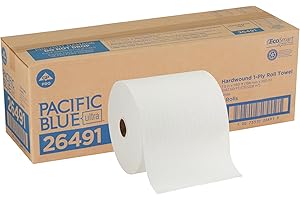 Georgia-Pacific Blue Ultra 8'' High-Capacity Recycled Paper Towel Rolls by GP PRO (Georgia-Pacific), White, 26491, 1,150 Linear Feet Per Roll, 3 Rolls Per Case