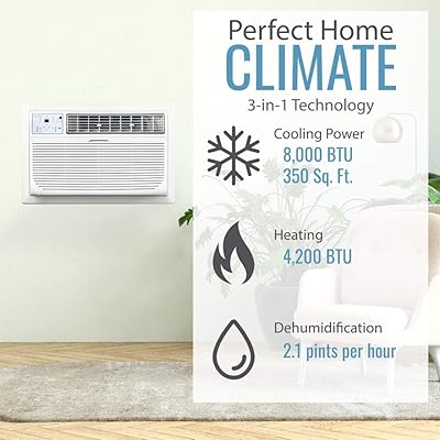 Buy Keystone Kstat08 1hc 8 000 115v Through The Wall Air Conditioner With 4 200 Btu Supplemental Heat Capability 14 500 White Online In Indonesia B06y4bgwz1