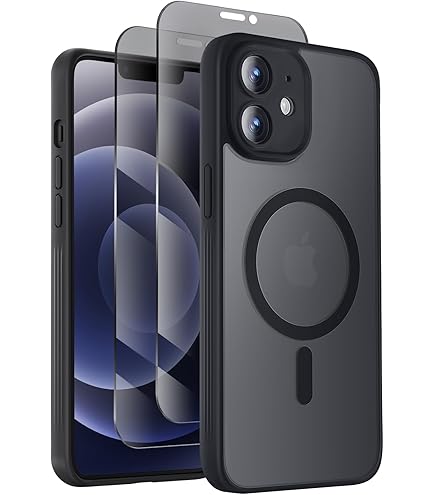 Apple iPhone 12 128gb ブラック　おまけ付き　ケース付き Amazon.com: JETech Magnetic Matte Case for iPhone 12/12 Pro, Black