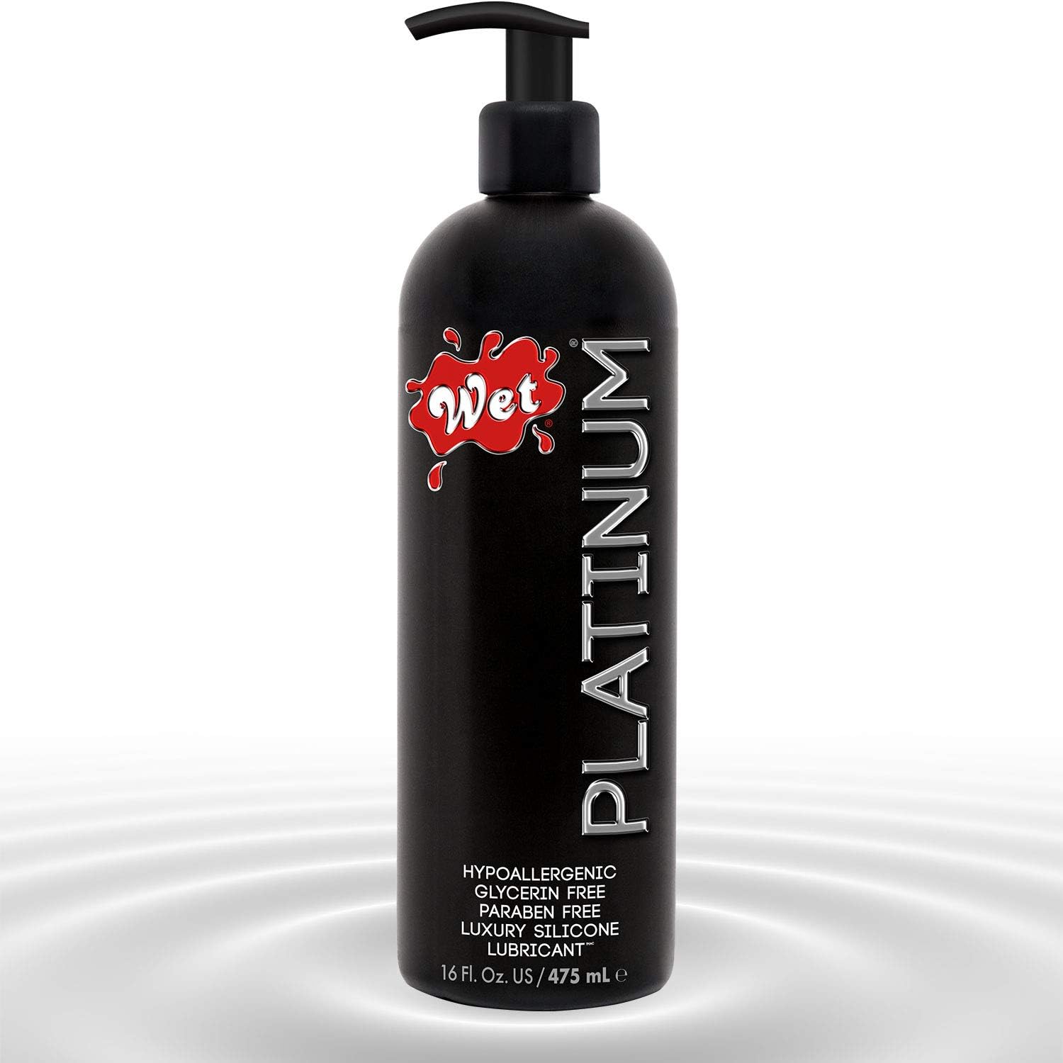 Wet Platinum Lube Premium Silicone Based Personal Lubricant, 15.7