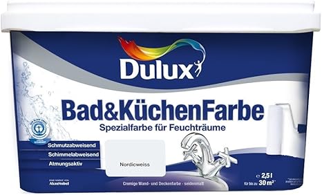 Dulux Bad & Küchenfarbe, 2,5 Liter in Sonnengelb seidenmatt: Amazon.de