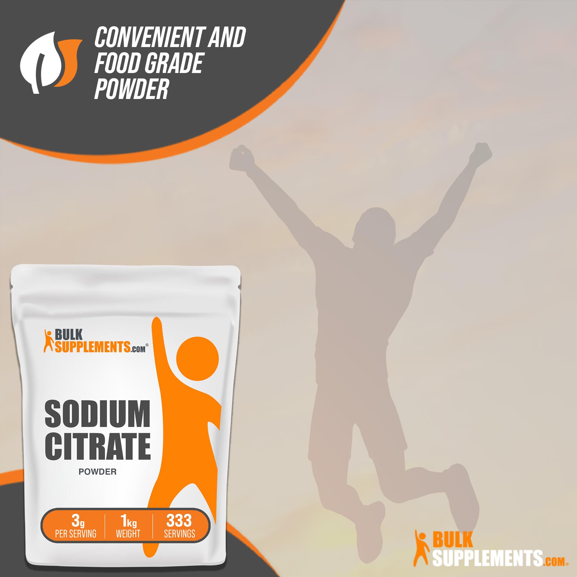 BulkSupplements.com Sodium Citrate Powder - Sodium Citrate Food Grade, Emulsifier, Flavor Enhancer - Gluten Free, 3g per Serving, 1kg (2.2 lbs) (Pack of 1)