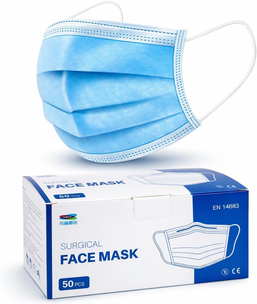 Osler & Walsh Type IIR Fluid Resistant Disposable Face Masks Blue Pack 50