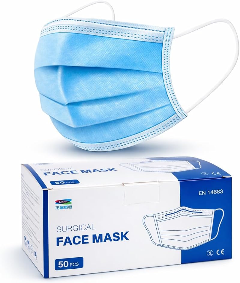 Osler & Walsh Type IIR Fluid Resistant Disposable Face Masks Blue Pack 50