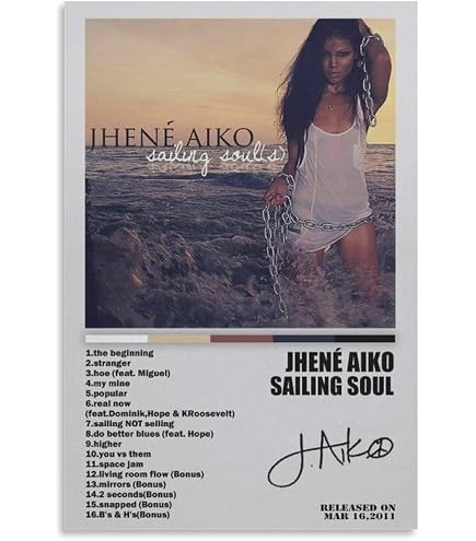 Amazon.com: DTSJNS Jhene Aiko Sailing Soul(s) Canvas Poster