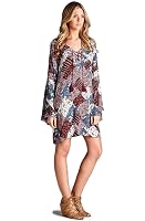 Velzera Multi Floral Patchwork Print Tunic Dress Boho Chic Reg | Desertcart  Aruba