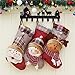 Onlykangfly Christmas Stocking, Christmas Decorations Party Ornaments Kits 18 inch Set of 3 Santa, Snowman, Reindeer, Xmas Character 3D Plush with Faux Fur Cuff for Kids Bag
