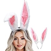 Uranian Bunny Ears Headband Rabbit Ears Headbands Furry Cosplay Halloween Party Hairband Costume Accessories for Women