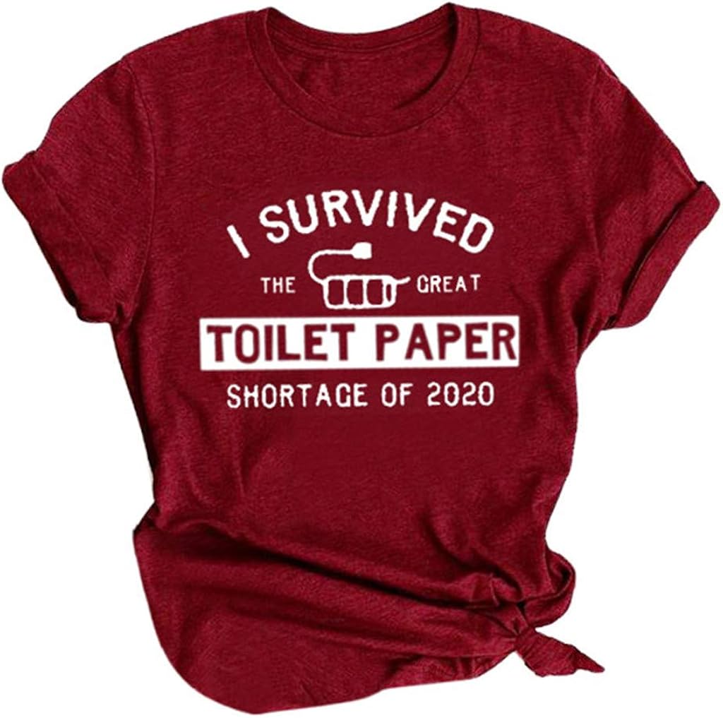 Xinantime Womens 2020 The One Where They were Quarantined Social Distancing T-Shirt Tops Blouse