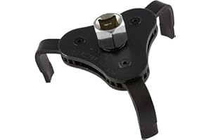 Neiko 03421A Two Way Universal Adjustable Oil Filter Wrench | 3-Jaw Design | 3/8" Square Drive Socket | Includes 1/2" Adaptor | Automotive Tool