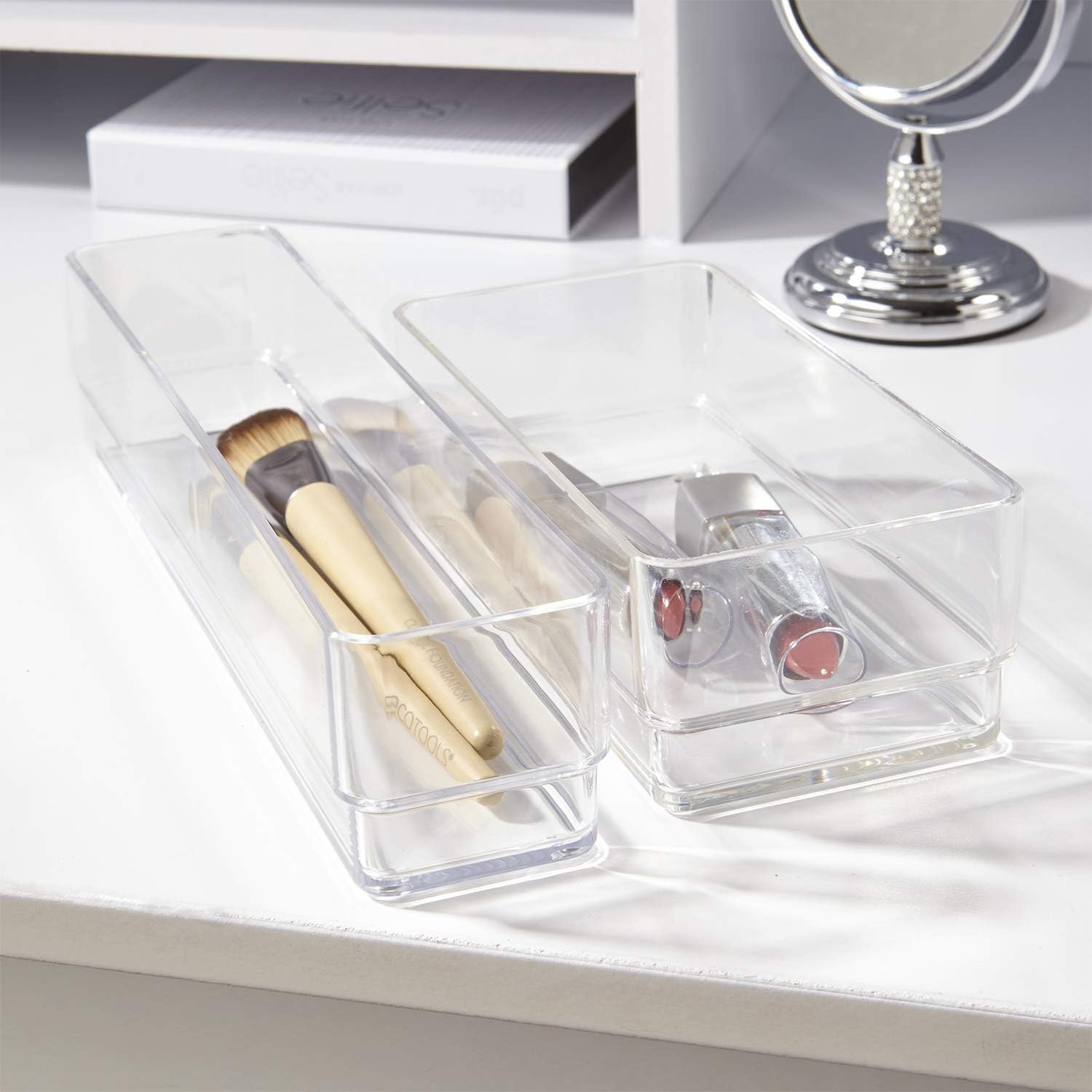 STORi Clear Plastic Makeup & Vanity Drawer Organizers | 10 Piece Set: Home Improvement