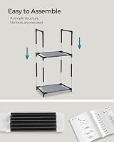 SONGMICS 10-Tier Shoe Rack 33 x 33 x 173 cm Grey LSR110G01 view 5
