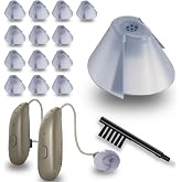GN Resound Hearing aid Domes Tulip, GN Jabra Hearing Aid Accessories 14 Pcs | GN Jabra Open Hearing Aid Accessories &amp; Domes,for Omnia ONE LiNX ENZO,Open design,Earwax-Blocking Hole,0.1g Silicone