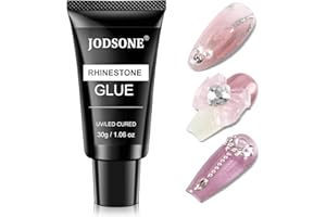JODSONE 30g Super Strong Gel Rhinestone Glue for Nail Charm, 3D Bling Decoration Art - Cured Need Beauty Gift