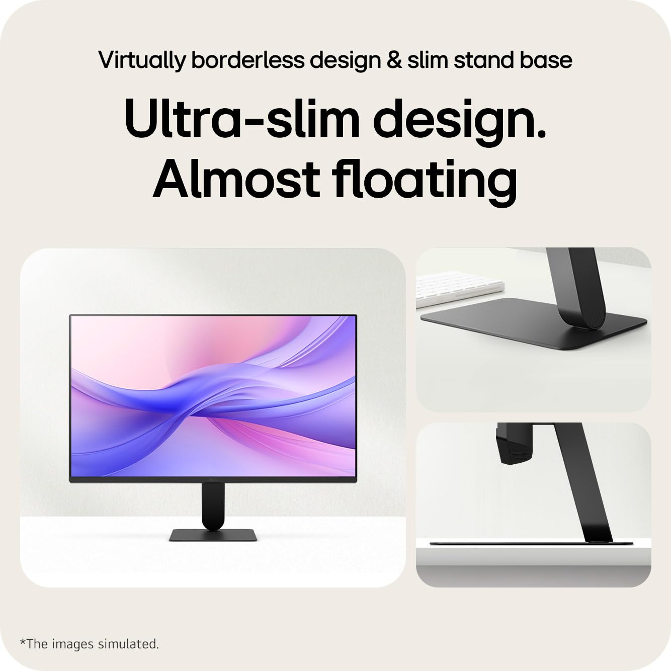 LG 24U411A-B 24-inch Full HD (1920 x 1080) IPS Computer Monitor, 120Hz, HDR10, Reader Mode, Flicker Safe, HDMI, Slim Stand Base, Black