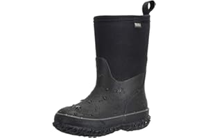 MCIKCC Kids Waterproof Rain Boots,High Snow Boots for Toddler Boys Girls,Textile Rubber Sole